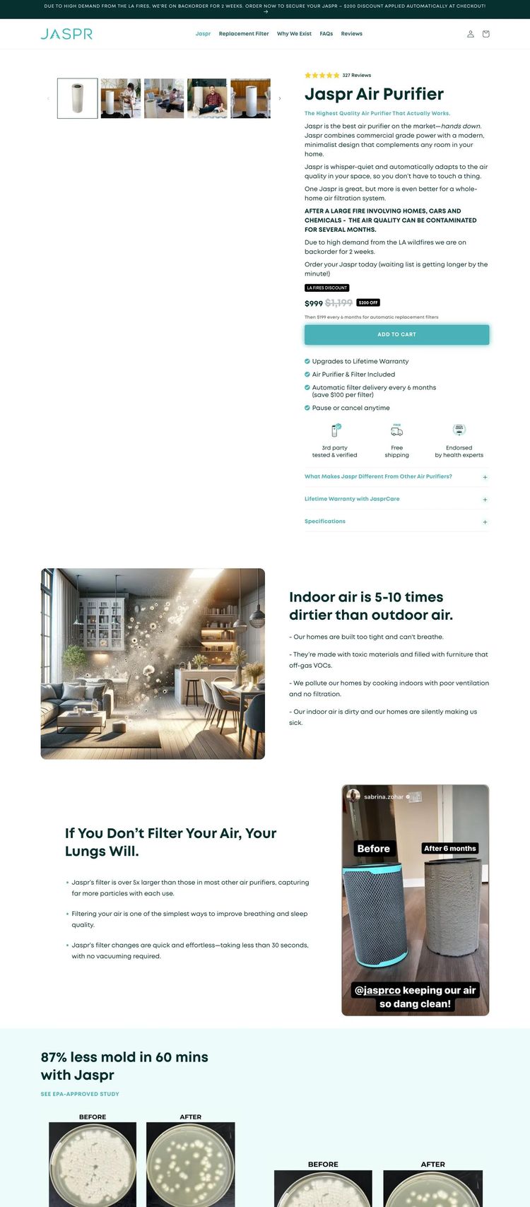 Screenshot 2 of Jaspr (Example Shopify Furniture Website)