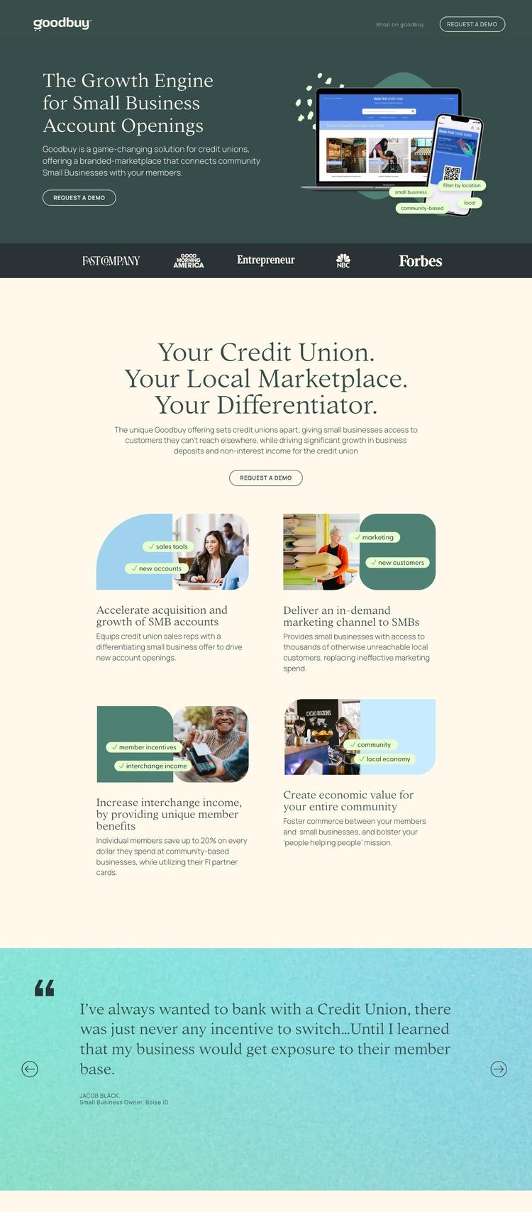 Screenshot 2 of Goodbuy (Example Webflow Online Course Creator Website)