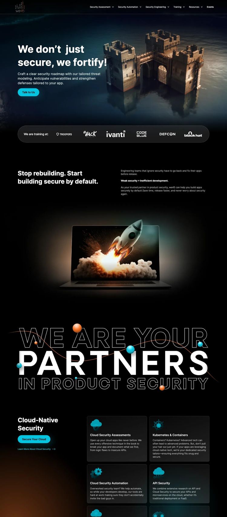 Screenshot 2 of we45 (Example Webflow Security Services Website)