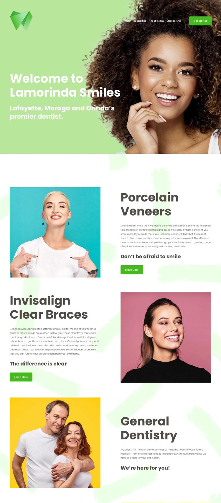 Screenshot 1 of Round Barn Dental (Example Squarespace Dentist Website)