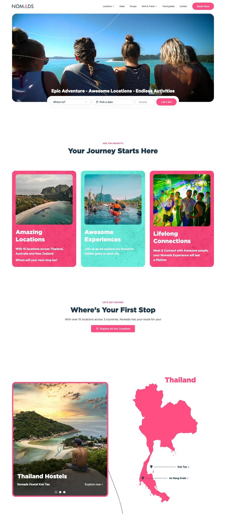 Screenshot 2 of Nomads World (Example Astro Travel Agency Website)