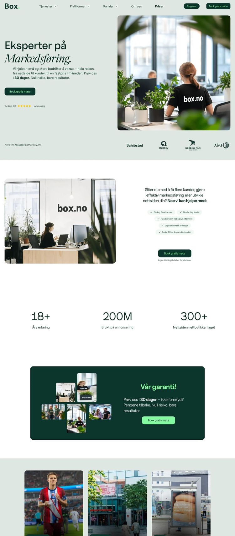 Screenshot 2 of Box (Example Framer Marketing Agency Website)