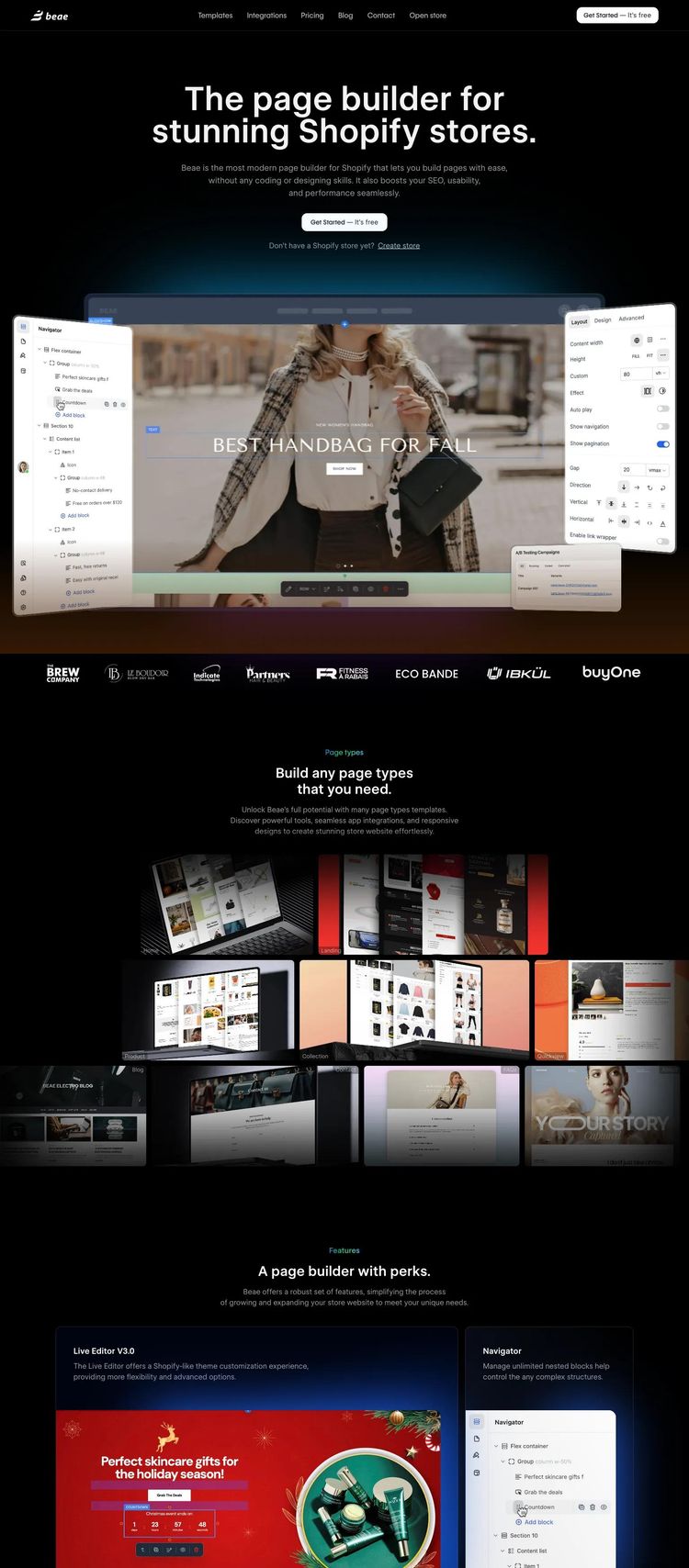 Screenshot 2 of Beae (Example Framer Ecommerce (General) Website)