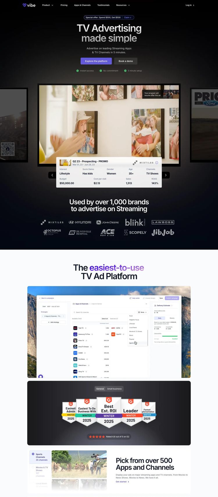 Screenshot 1 of Vibe.co (Example Squarespace Productivity and Collaboration Website)