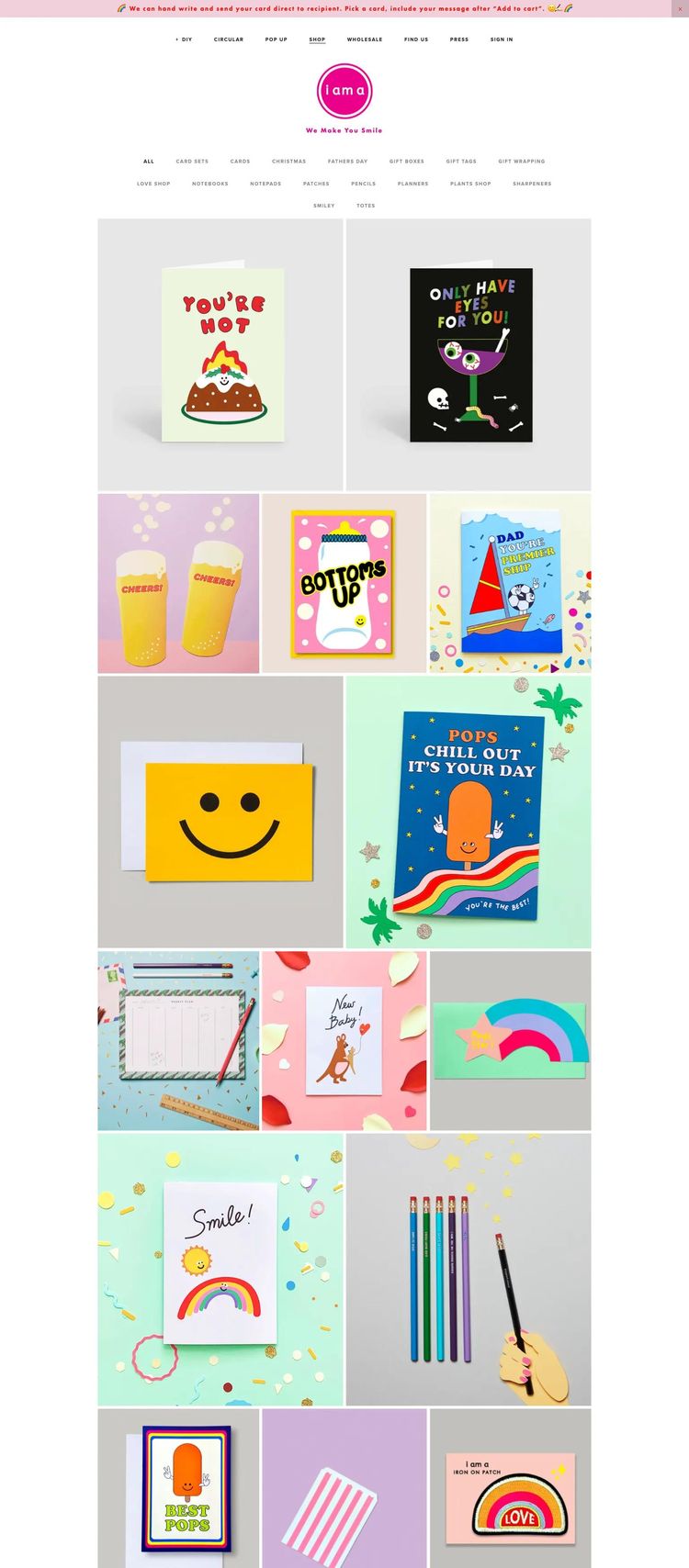 Screenshot 2 of I AM A (Example Squarespace Arts and Crafts Website)