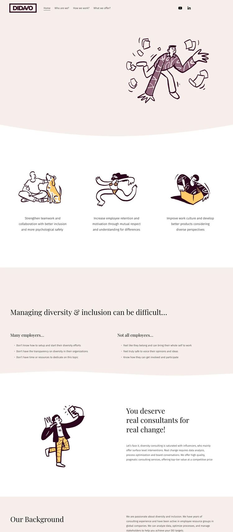 Screenshot 2 of Didavo (Example Squarespace Business Consultant Website)