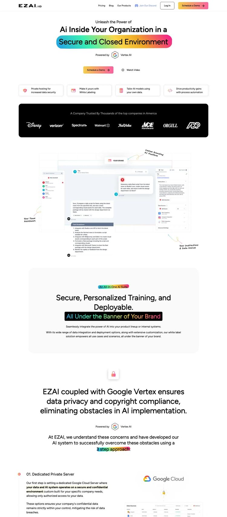 Screenshot 2 of EZAI (Example undefined AI and Machine Learning Website)