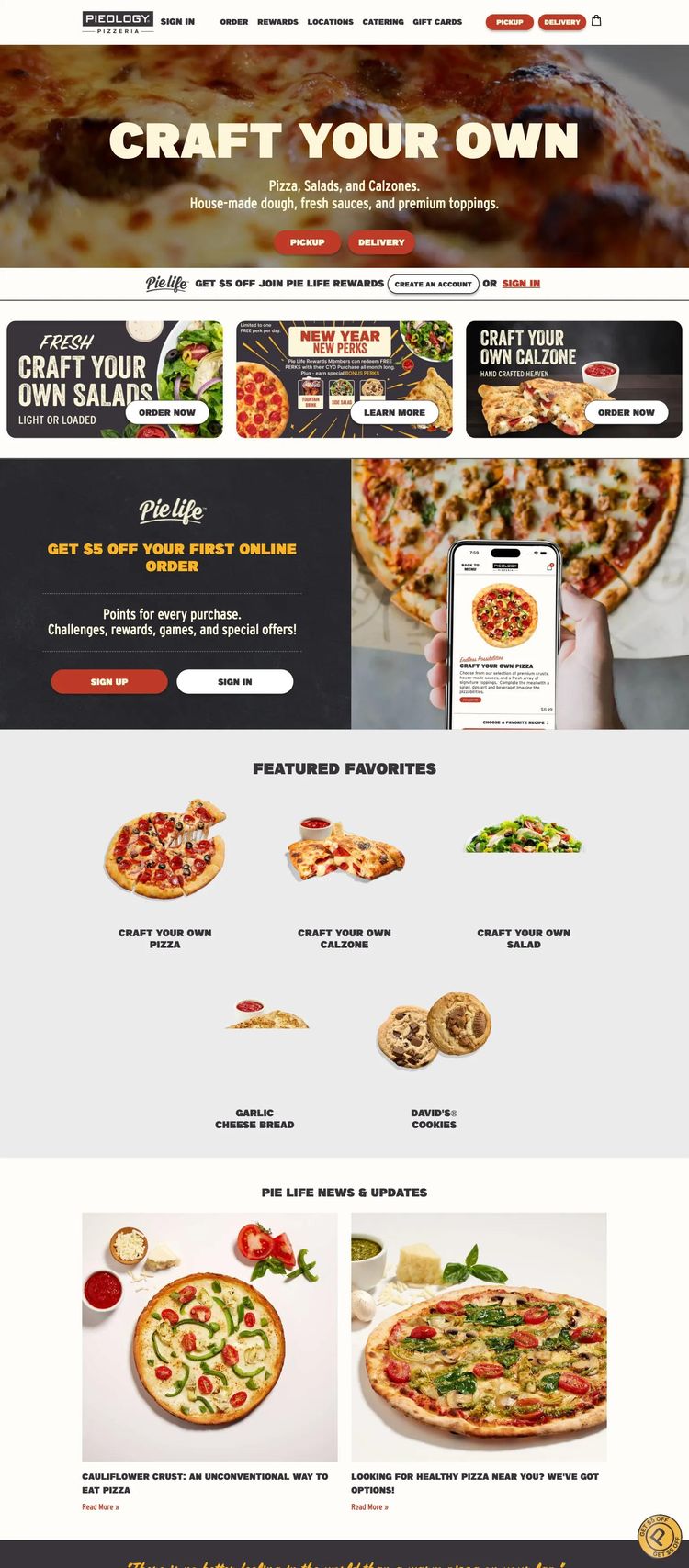 Screenshot 2 of Pieology (Example WordPress Restaurant Website)