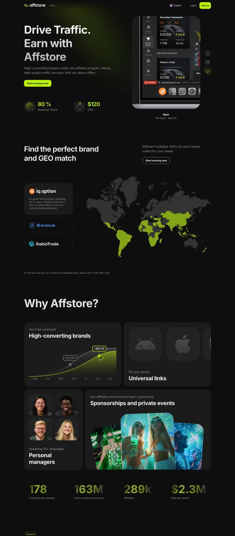 Screenshot 2 of Affstore (Example Svelte Cryptocurrency Website)