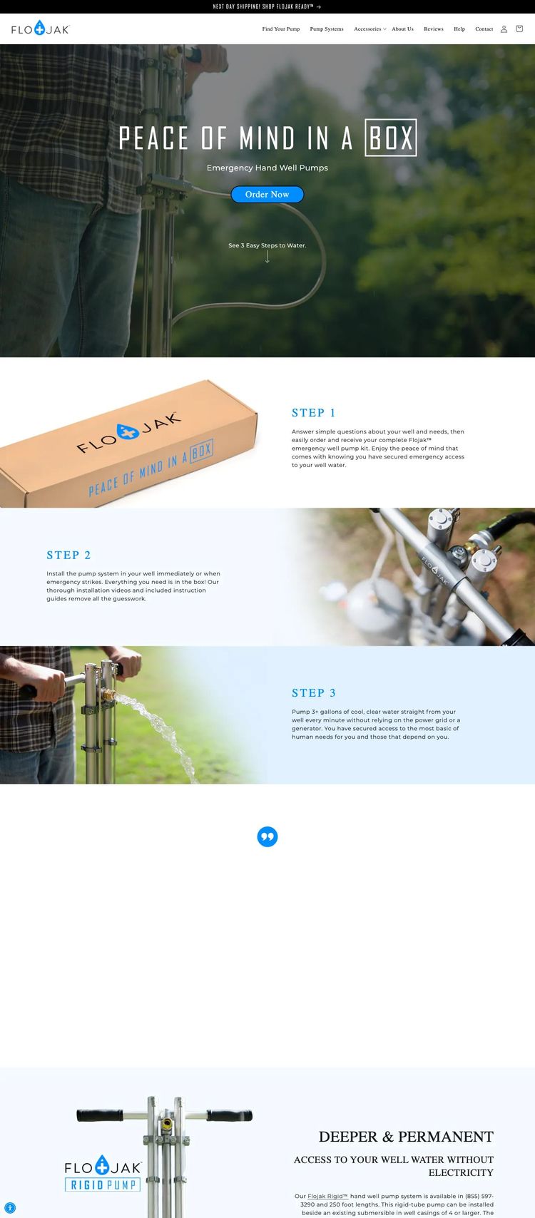 Screenshot 2 of Flojak (Example Shopify Solar Website)