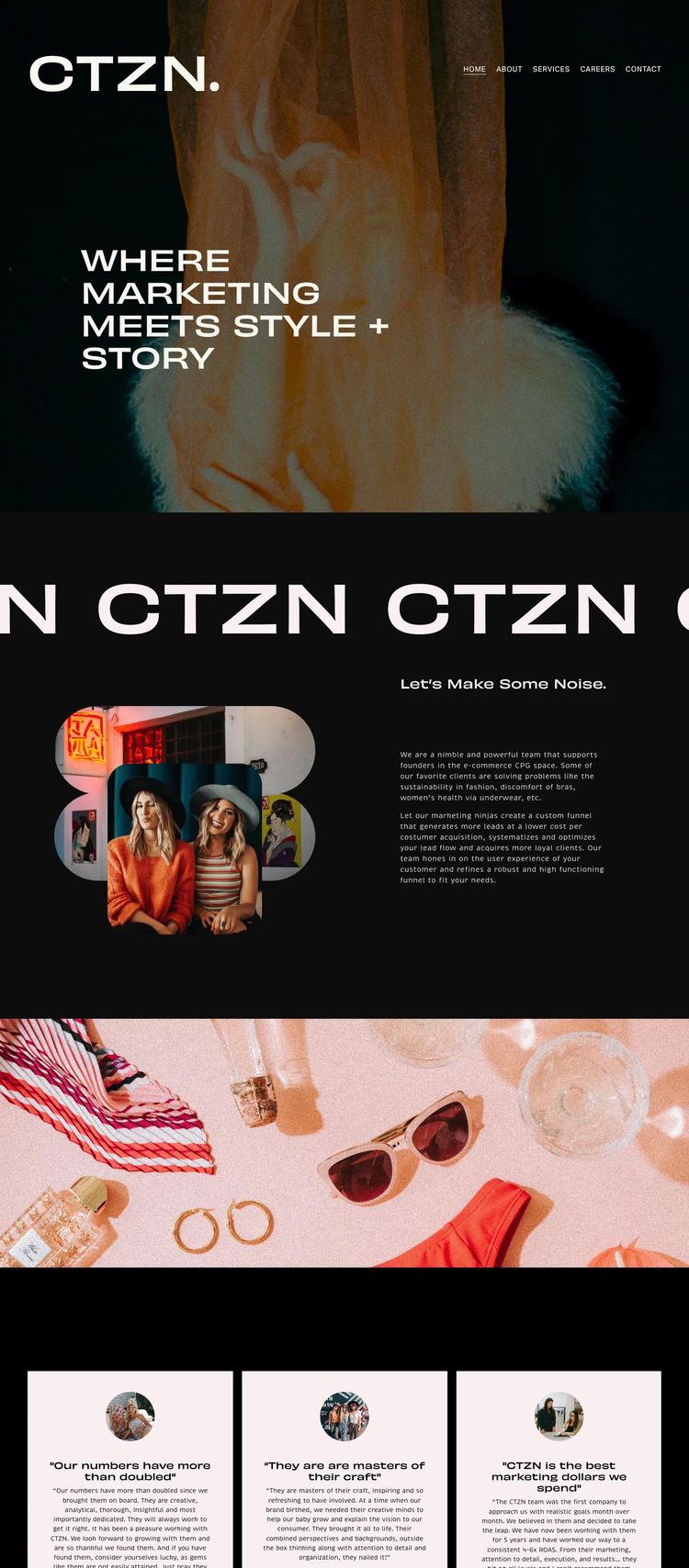 Screenshot 2 of CTZN (Example Squarespace Marketing Agency Website)