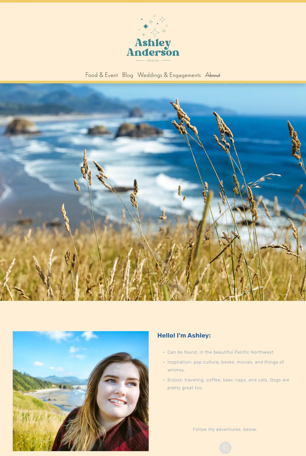 Screenshot 3 of Ashley Anderson Photography (Example Squarespace Photography Website)