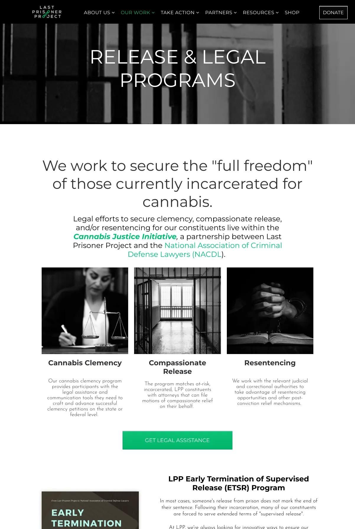 Screenshot 2 of The Last Prisoner Project (Example Duda Website)