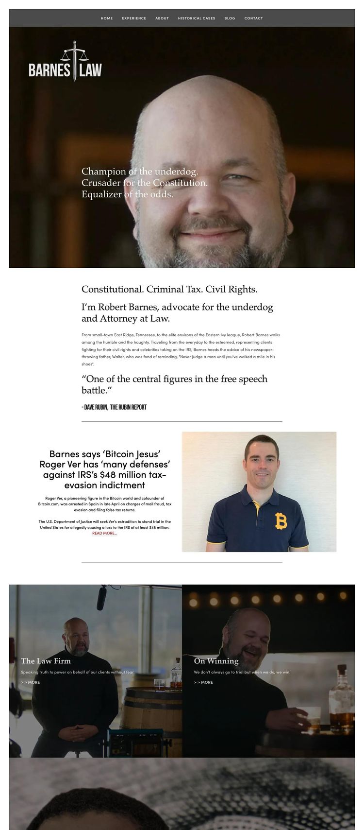 Screenshot 1 of Barnes Law, LLP (Example Squarespace Law Firm Website)