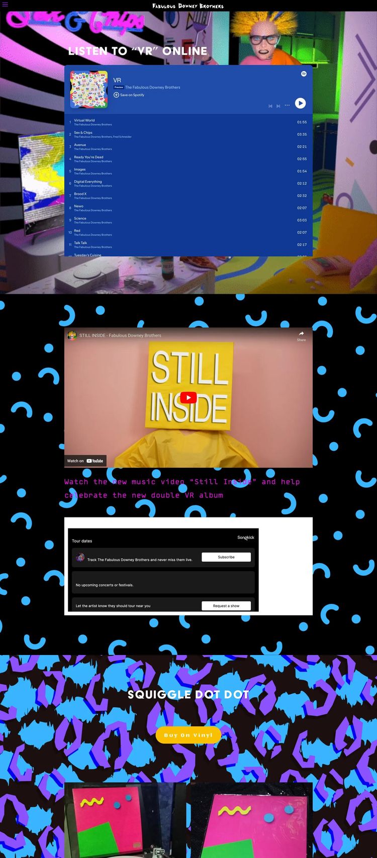 Screenshot 2 of Fabulous Downey Brothers (Example Squarespace Music Producer Website)
