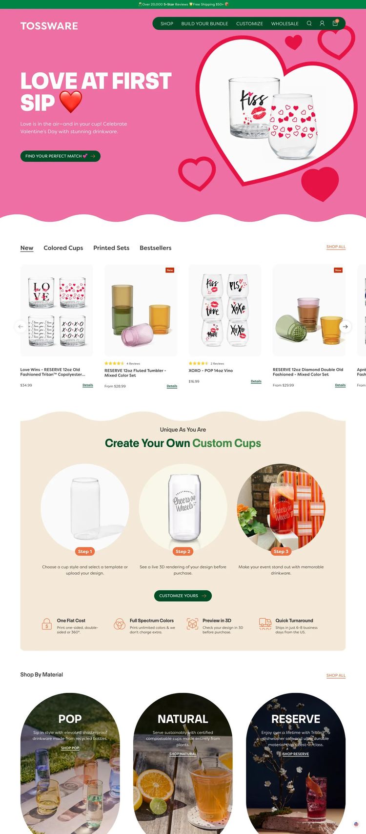 Screenshot 2 of Tossware (Example Shopify Food and Beverage Website)
