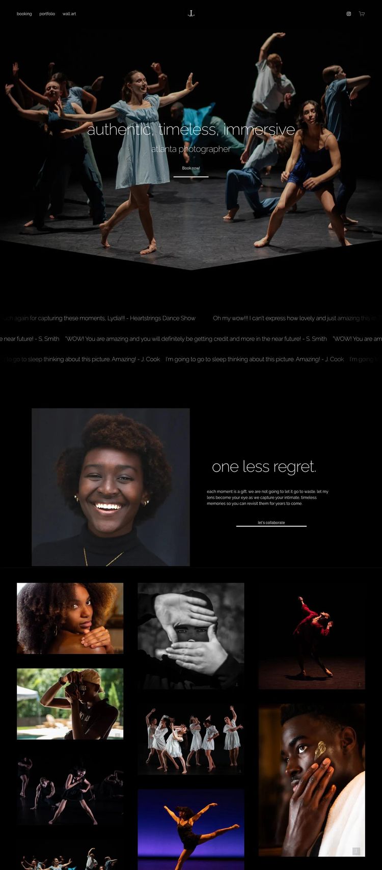 Screenshot 2 of Lydia Jenkins Photography (Example Squarespace Photography Website)