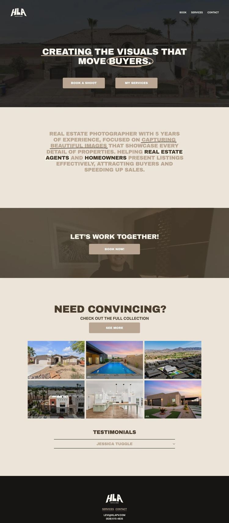 Screenshot 2 of HLA Photo & Video (Example Squarespace Photography Website)