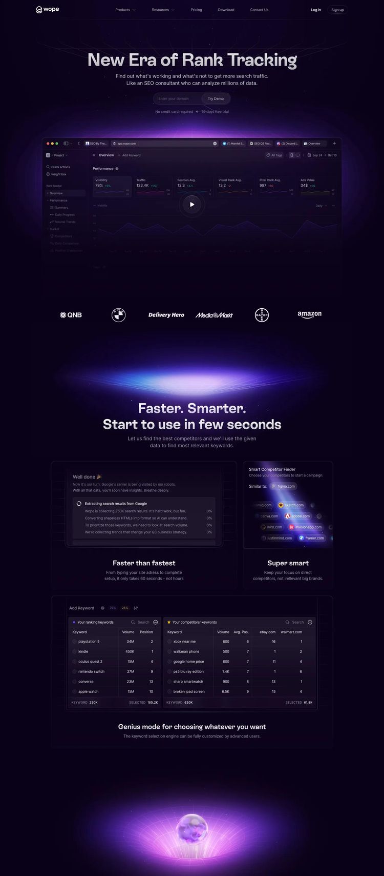 Screenshot 2 of Wope (Example Framer AI and Machine Learning Website)
