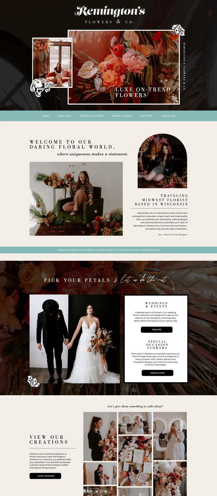 Screenshot 2 of Remington's Flowers & Co. (Example Showit Florist Website)
