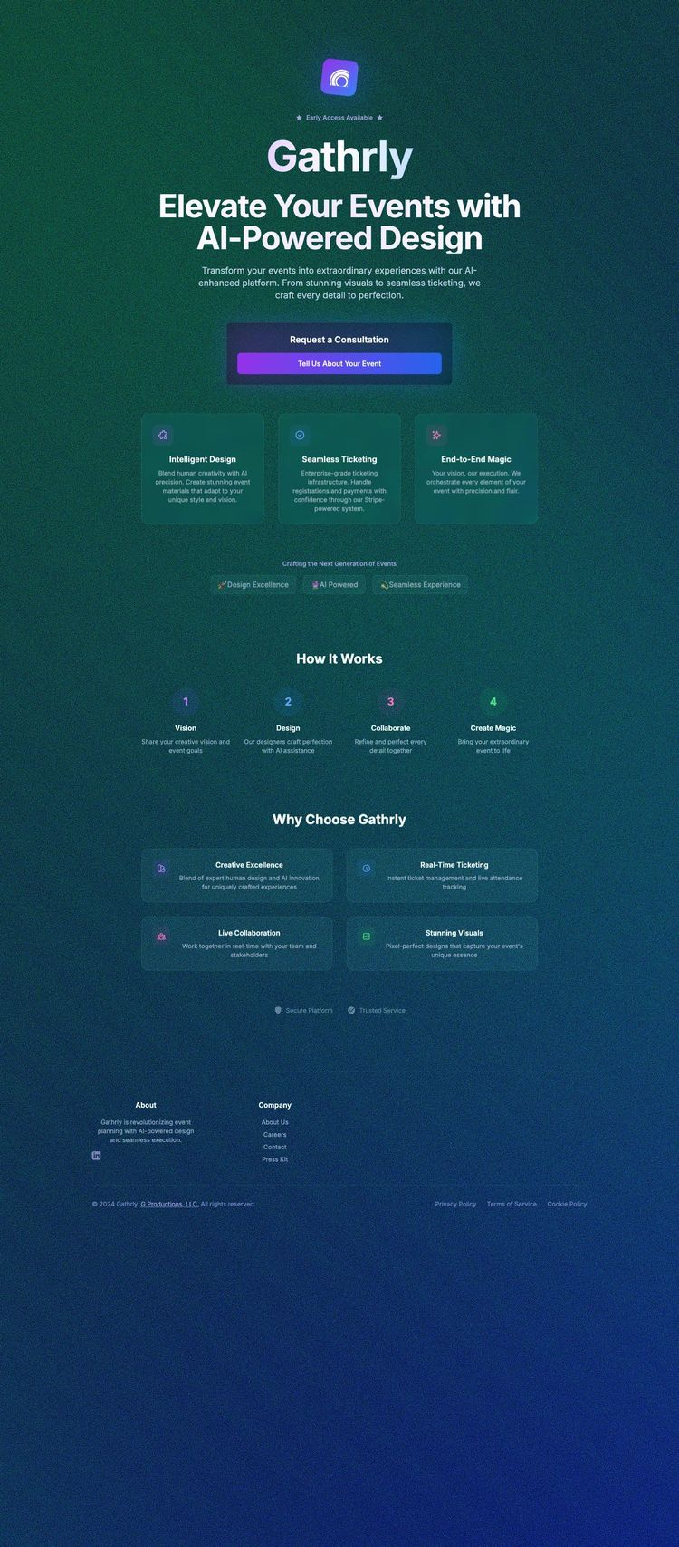 Screenshot 2 of Gathrly (Example Astro Event Planner Website)