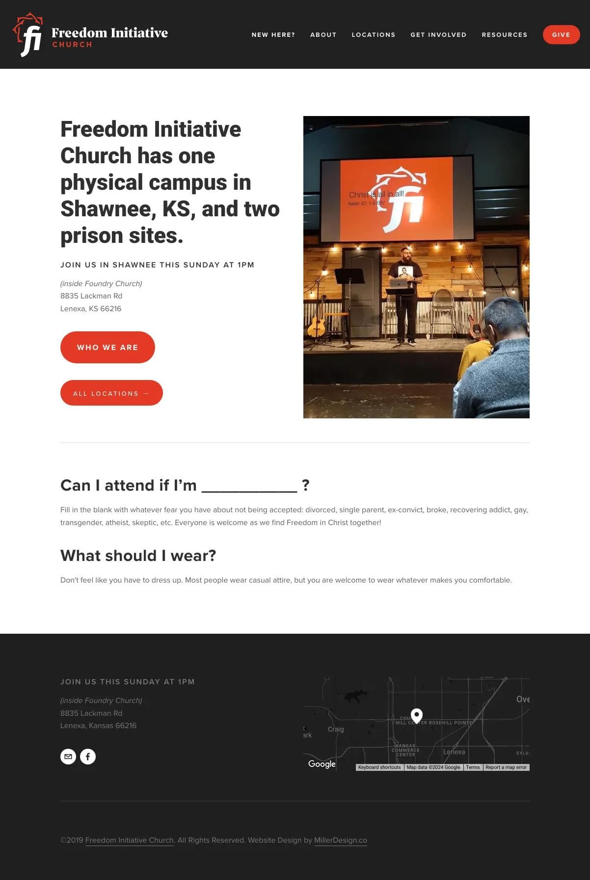 Screenshot 2 of Freedom Initiative Church (Example Squarespace Church Website)