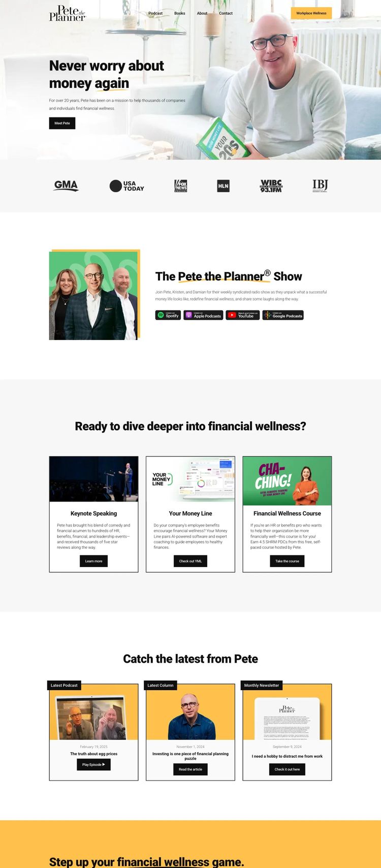 Screenshot 2 of Pete the Planner (Example Webflow Financial Advisor Website)