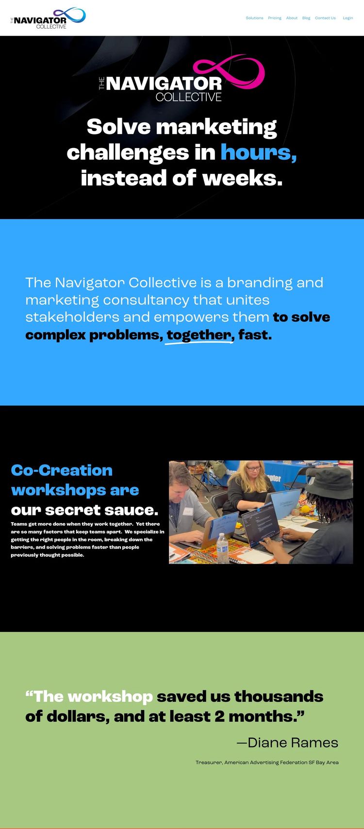 Screenshot 2 of Navigator Collective (Example Squarespace Business Consultant Website)