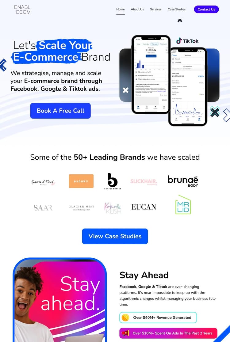 Screenshot 1 of Enabl Ecom (Example Leadpages Website)