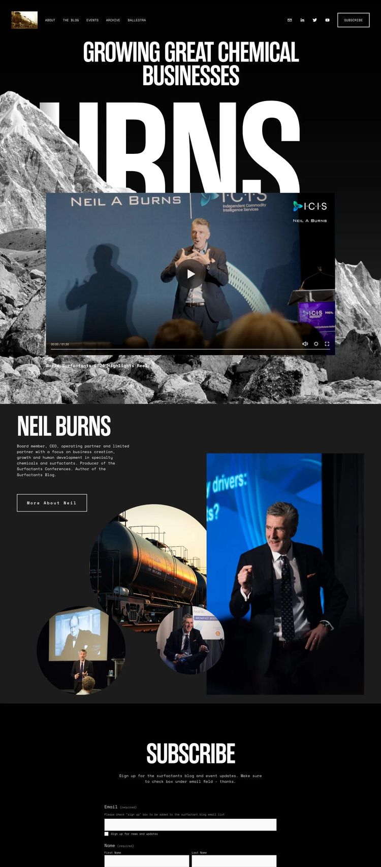 Screenshot 2 of Neil A Burns (Example Squarespace Blog Website)