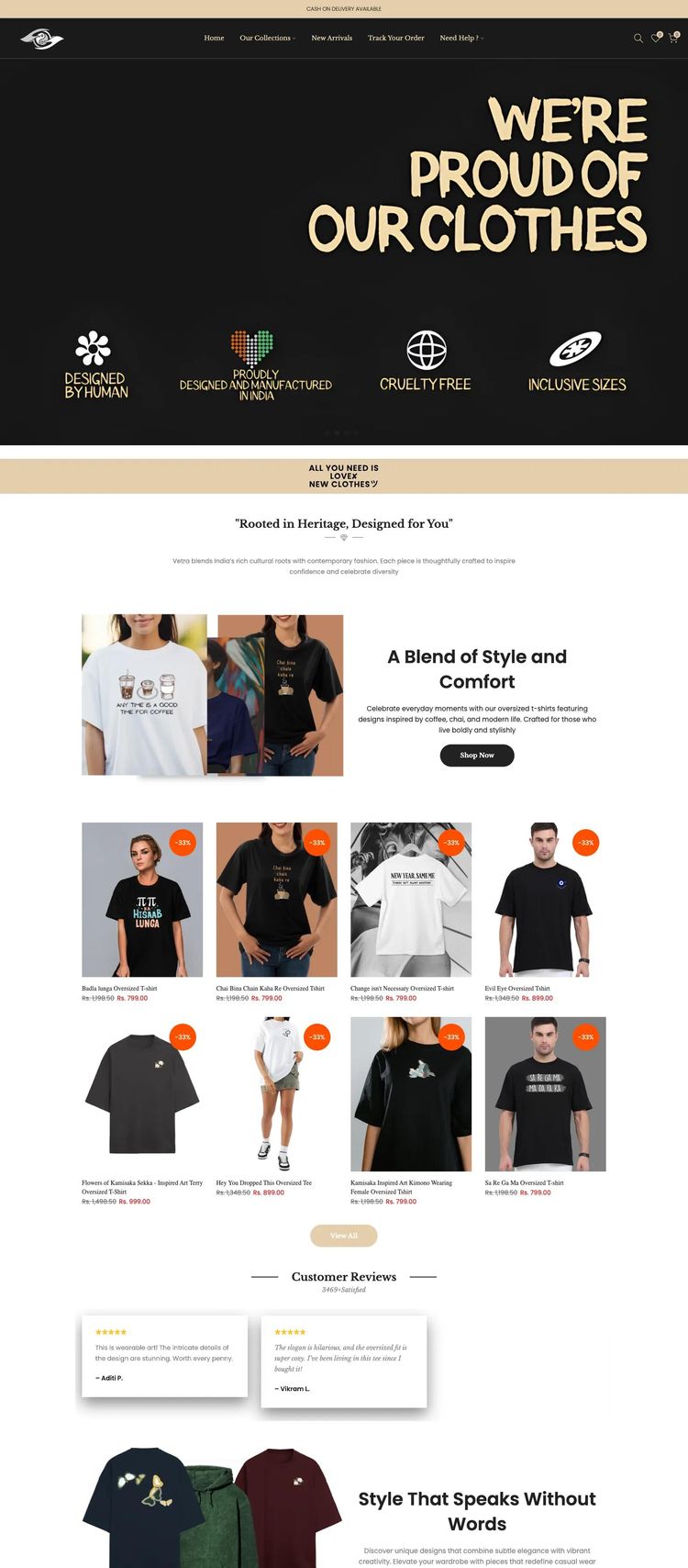 Screenshot 2 of Vetra (Example Shopify Clothing/Fashion Website)