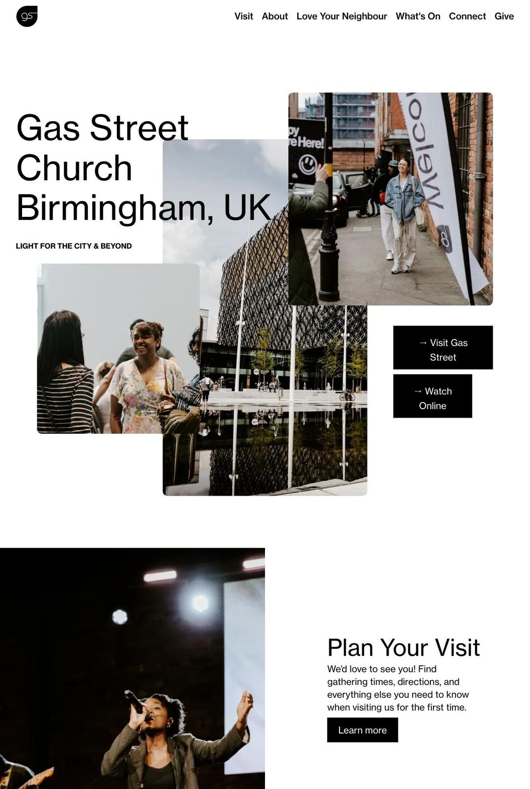 Screenshot 1 of Gas Street Church (Example Squarespace Church Website)