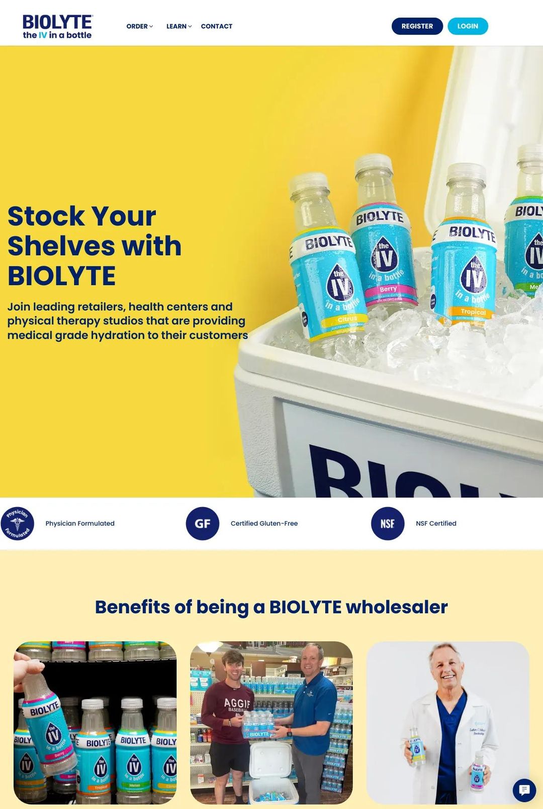 Screenshot 1 of Drink Biolyte (Example Shopify Food and Beverage Website)