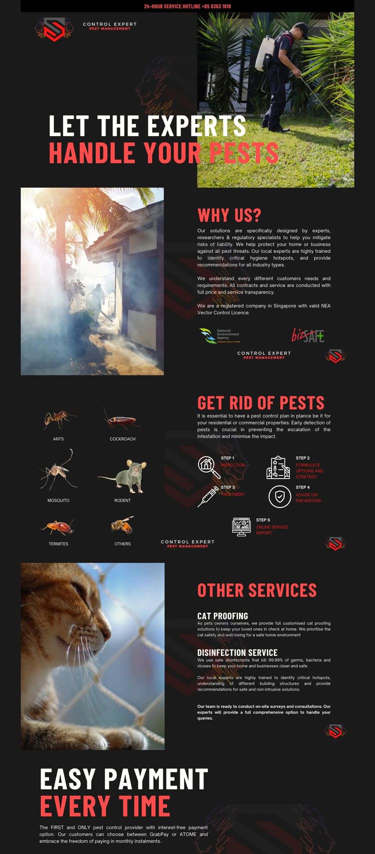 Screenshot 2 of Control Expert Pest Management (Example Canva Pest Control Website)