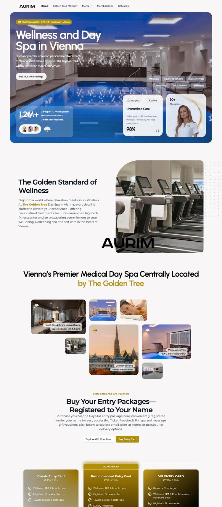 Screenshot 2 of AURIM (Example Webflow Spa Services Website)