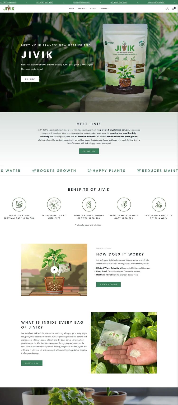 Screenshot 2 of Jivik (Example Shopify Agriculture Website)
