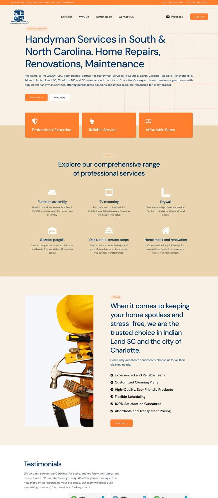 Screenshot 2 of IVI GROUP (Example WordPress Handyman Website)