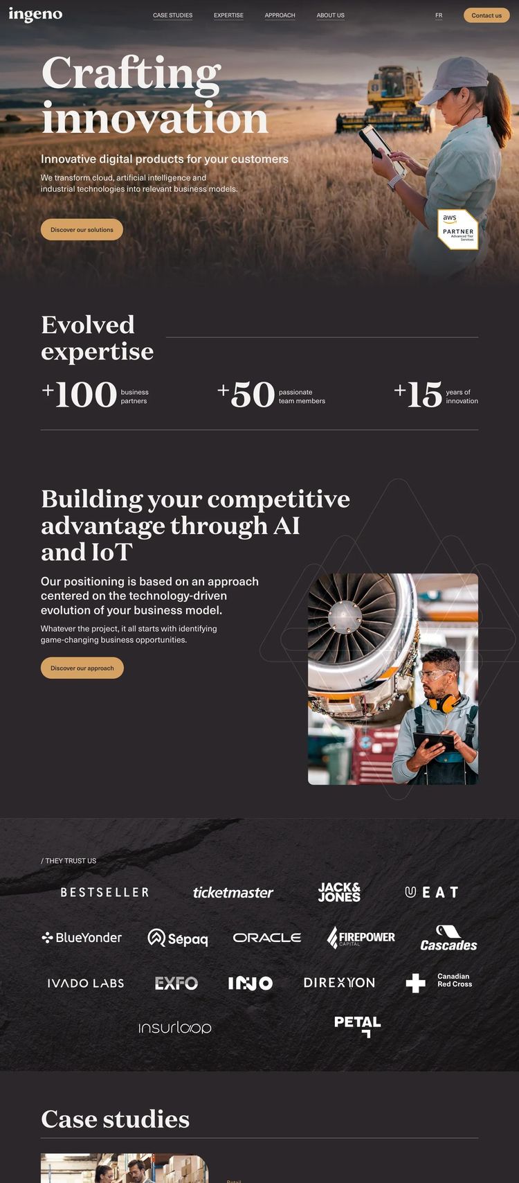 Screenshot 2 of Ingeno (Example Squarespace AI and Machine Learning Website)