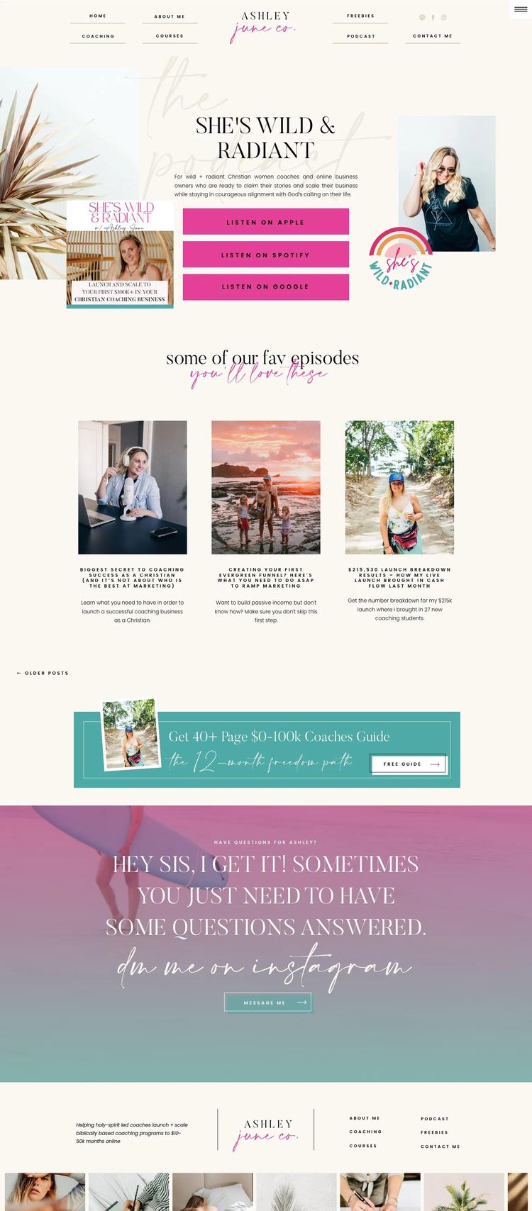 Screenshot 2 of Ashley June Co (Example Showit Coaching Website)
