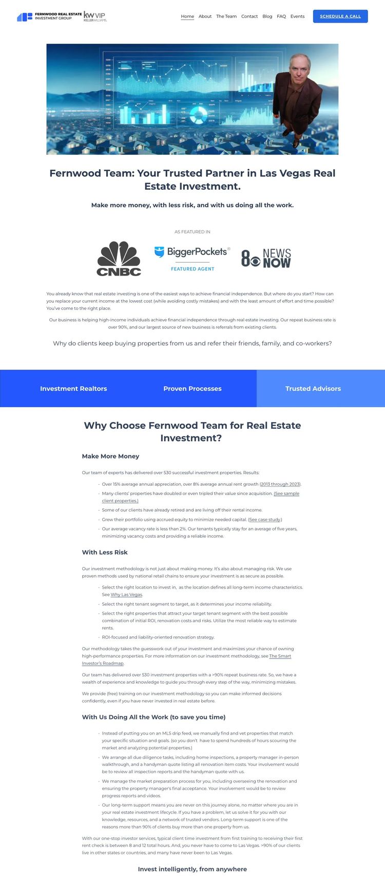 Screenshot 1 of Fernwood Team (Example Squarespace Real Estate Agent Website)