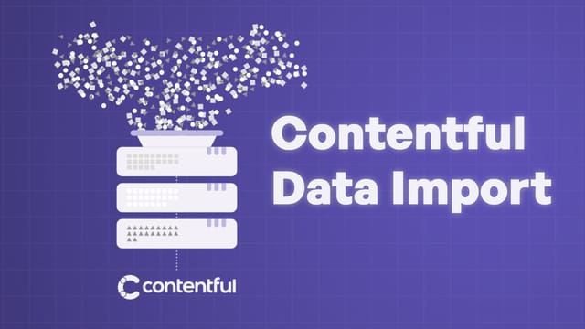 "Contentful Migration" with source data getting processed and loaded into Contentful