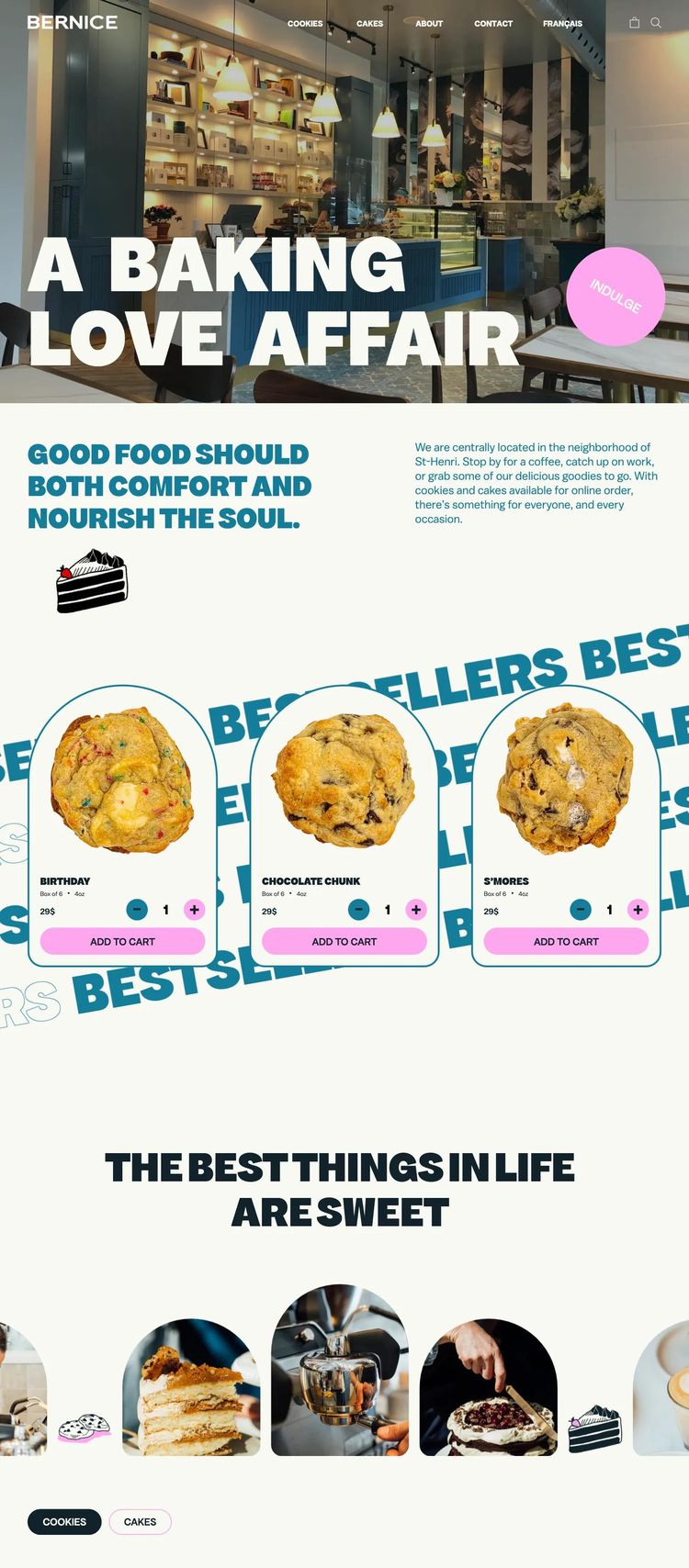 Screenshot 2 of Bernice Bakery (Example Shopify Bakery Website)