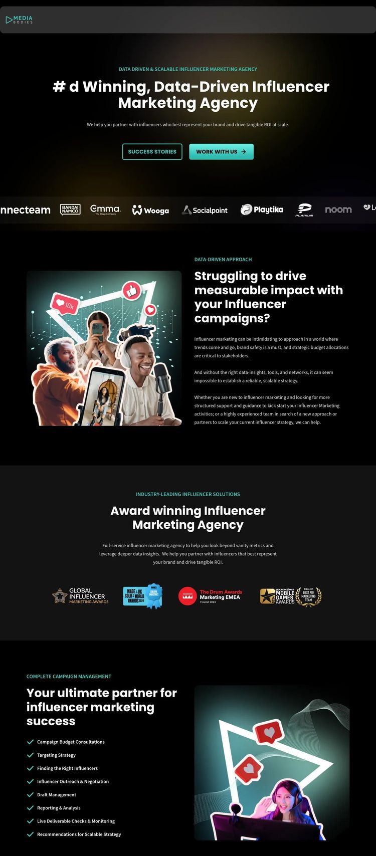 Screenshot 2 of Mediabodies (Example WordPress Marketing Agency Website)