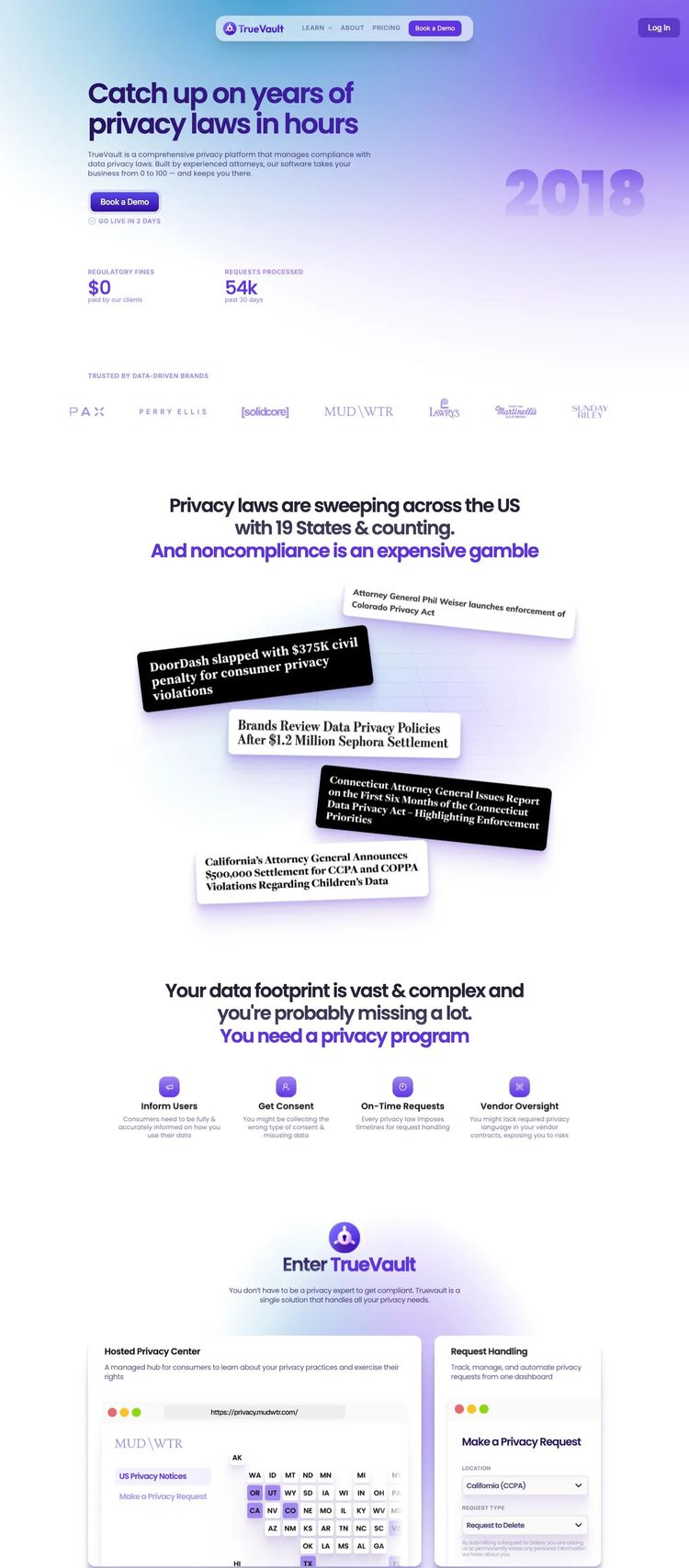 Screenshot 2 of TrueVault (Example Webflow IT Services Website)