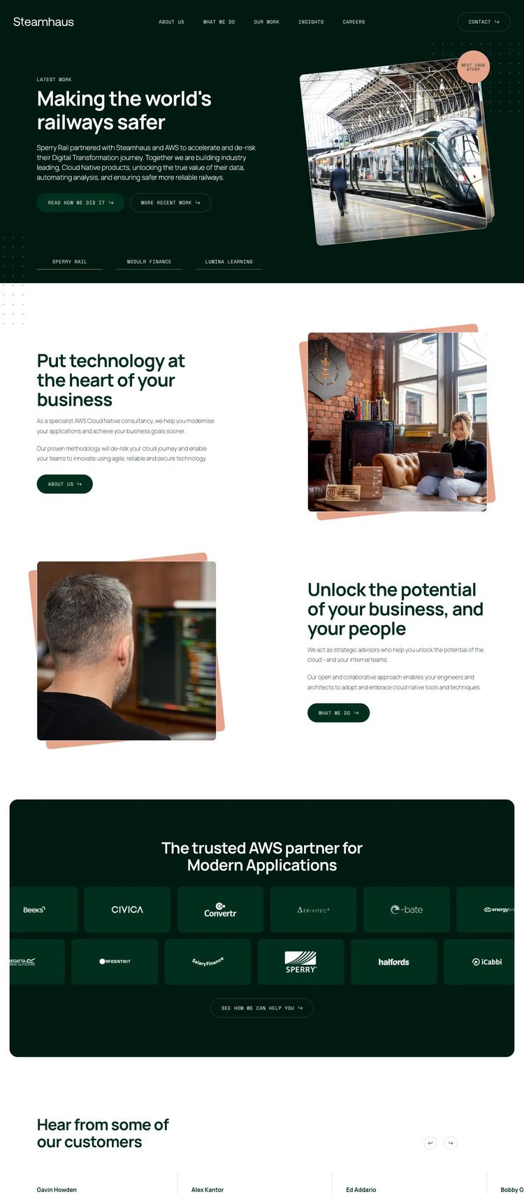 Screenshot 2 of Steamhaus (Example Astro IT Services Website)