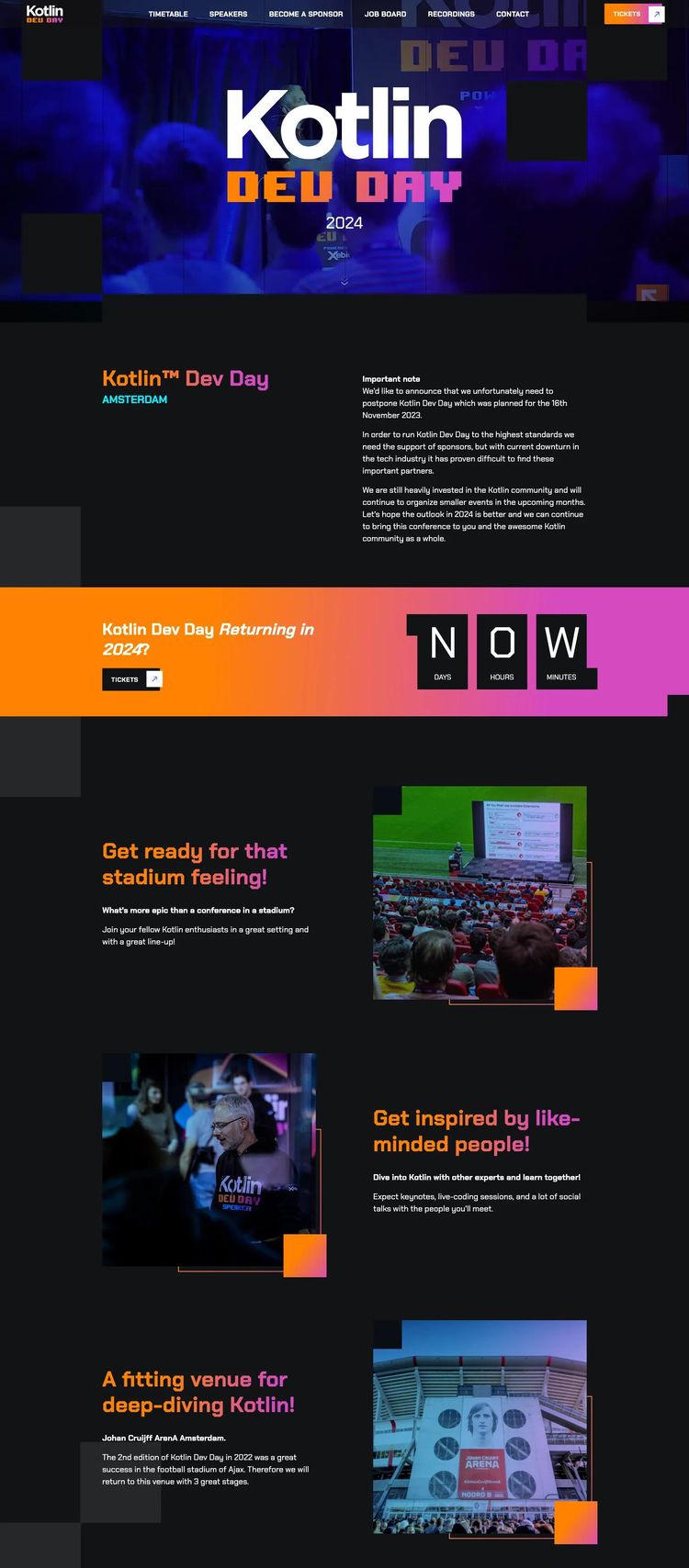 Screenshot 2 of Kotlin Dev Day (Example WordPress Conference Website)