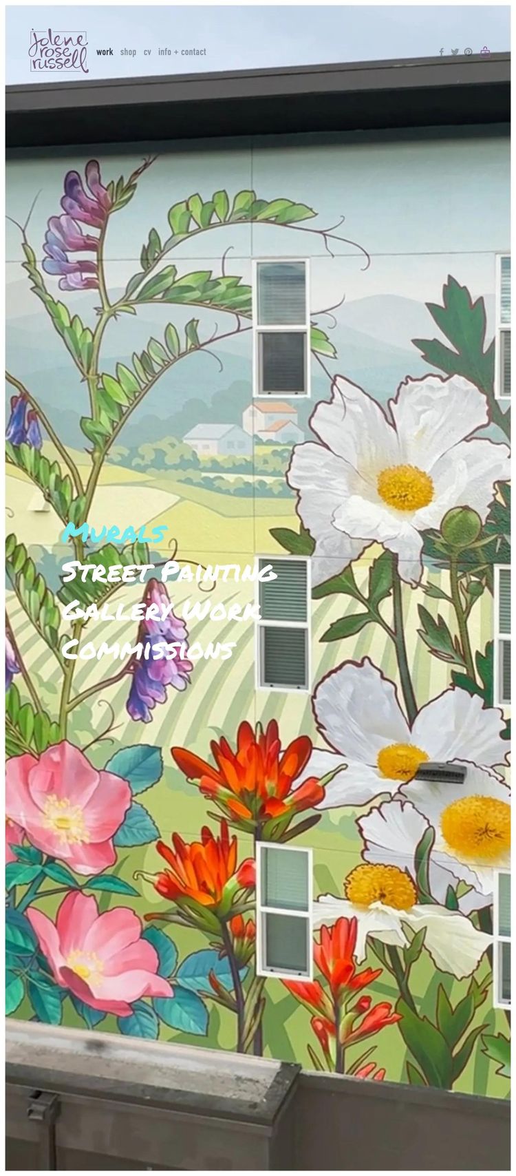 Screenshot 1 of Jolene Rose Russell (Example Squarespace Artist Website)