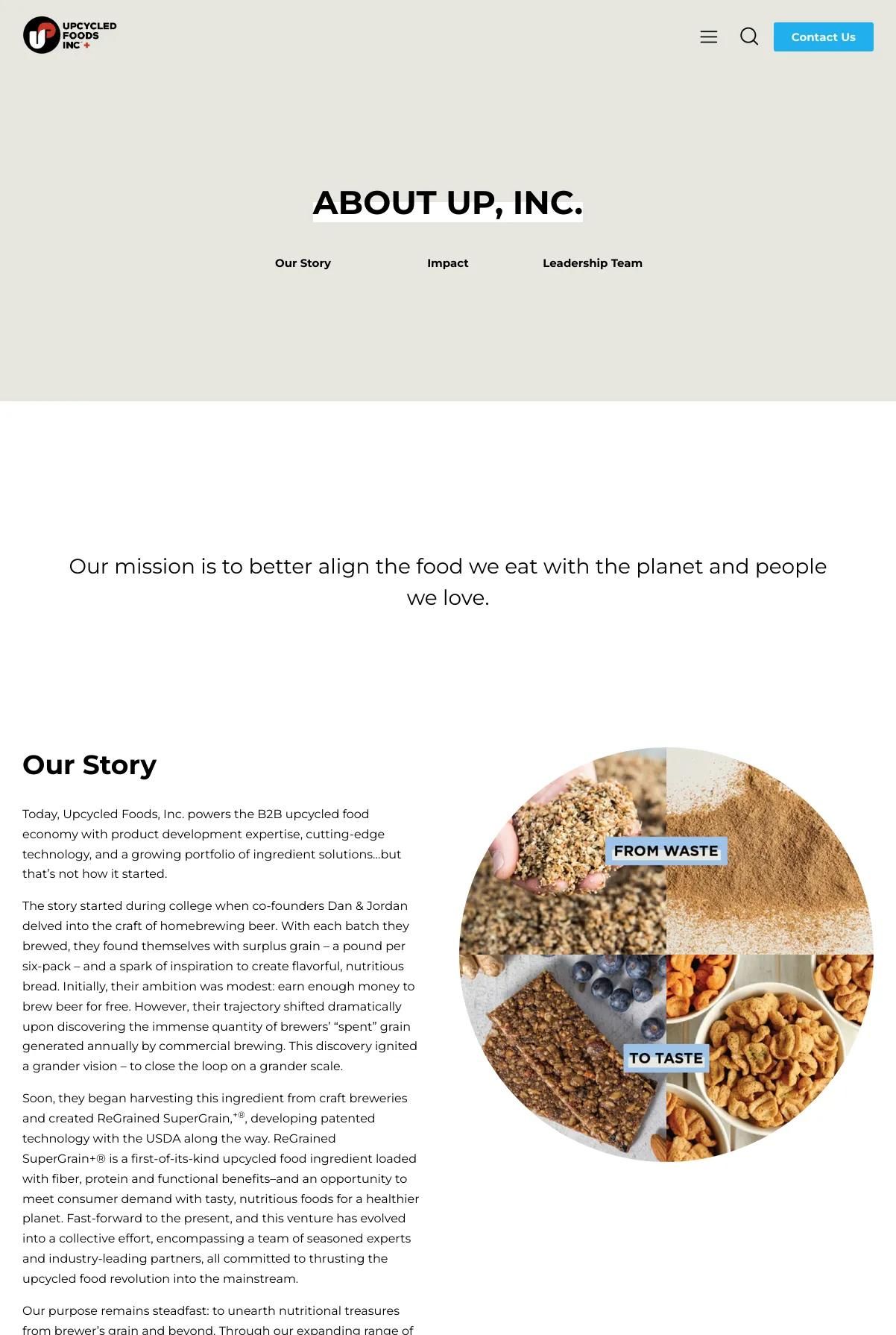 Screenshot 2 of ReGrained (Example Shopify Food and Beverage Website)