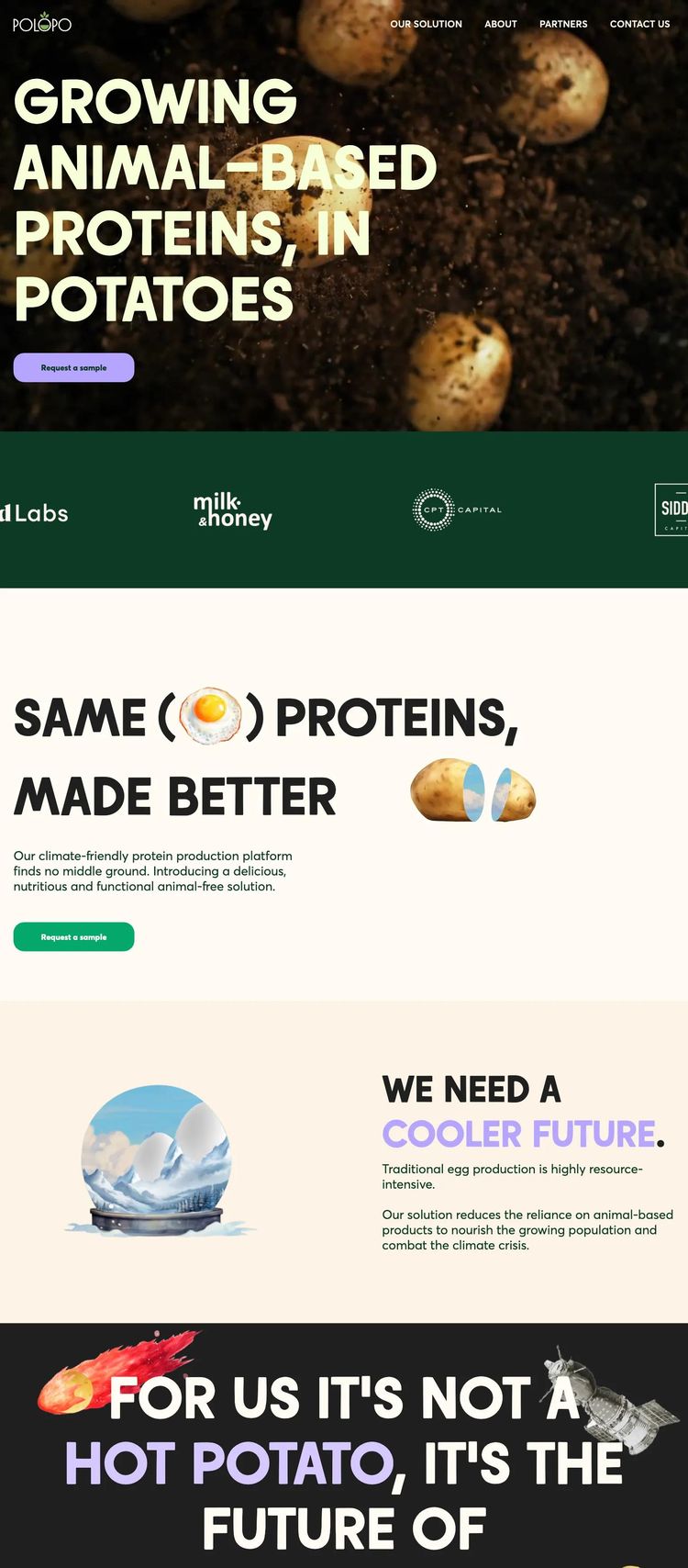 Screenshot 2 of Polopo (Example Webflow Agriculture Website)