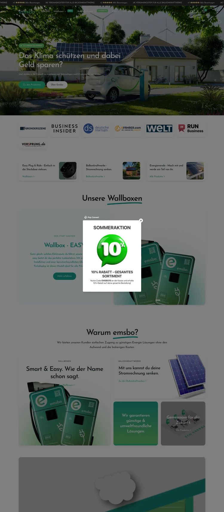 Screenshot 2 of emsbo (Example Shopify Solar Website)